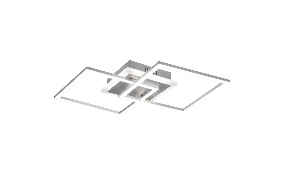 HLW LED LED Plafondlamp - Plafondverlichting - Trion Venda - 25W - Warm Wit 3000K - Dimbaar - Vierkant - Mat Titaan - Aluminium