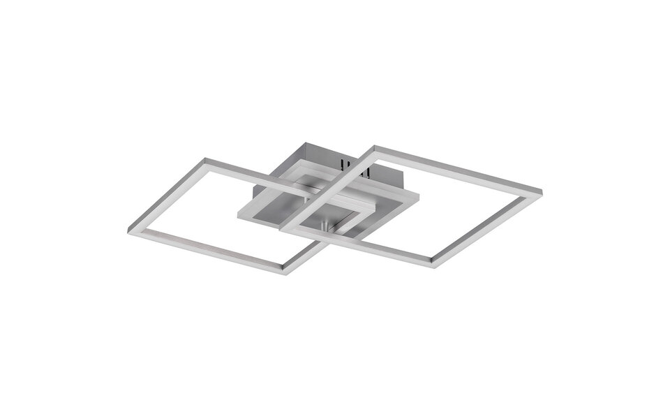 HLW LED LED Ceiling Lamp - Ceiling Lighting - Trion Venda - 25W - Warm White 3000K - Dimmable - Square - Matte Titanium - Aluminum