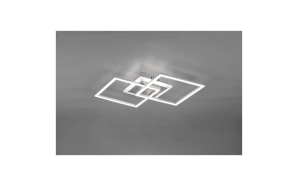 HLW LED LED Ceiling Lamp - Ceiling Lighting - Trion Venda - 25W - Warm White 3000K - Dimmable - Square - Matte Titanium - Aluminum
