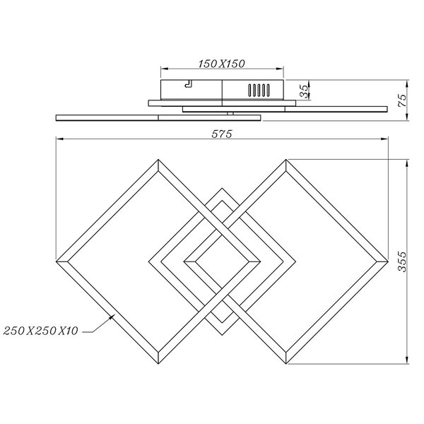 HLW LED LED Plafondlamp - Plafondverlichting - Trion Venda - 25W - Warm Wit 3000K - Dimbaar - Vierkant - Mat Titaan - Aluminium HLW LED LED Plafondlamp - Plafondverlichting - Trion Venda - 25W - Warm Wit 3000K - Dimbaar - Vierkant - Mat Titaan - Aluminium