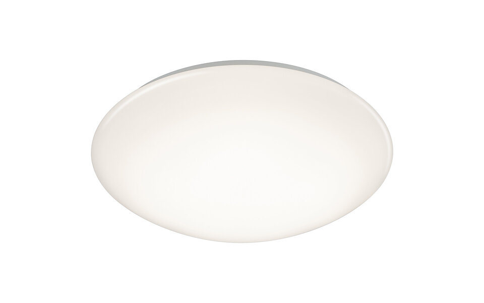 HLW LED LED Ceiling Light with Motion Sensor - Trion Poly - Surface Mounted Round 18W - Splashproof IP44 - Warm White 3000K - 360° - Matte White