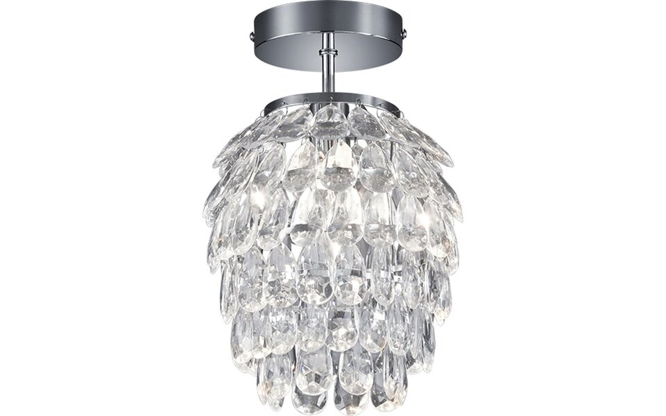 HLW LED LED Ceiling Light - Ceiling Lighting - Trion Pret - E14 Fitting - Round - Gloss Chrome - Aluminum