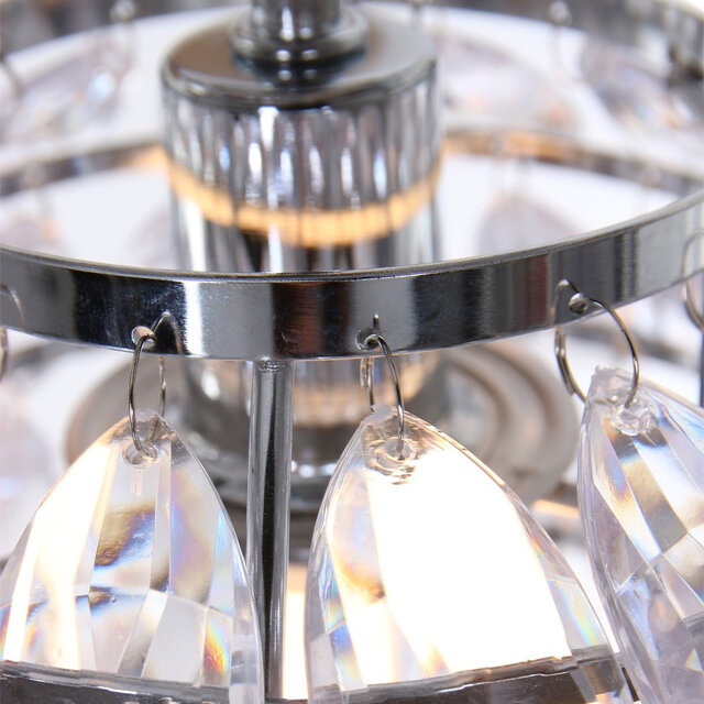 HLW LED LED Ceiling Light - Ceiling Lighting - Trion Pret - E14 Fitting - Round - Gloss Chrome - Aluminum