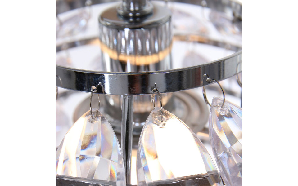 HLW LED LED Ceiling Light - Ceiling Lighting - Trion Pret - E14 Fitting - Round - Gloss Chrome - Aluminum