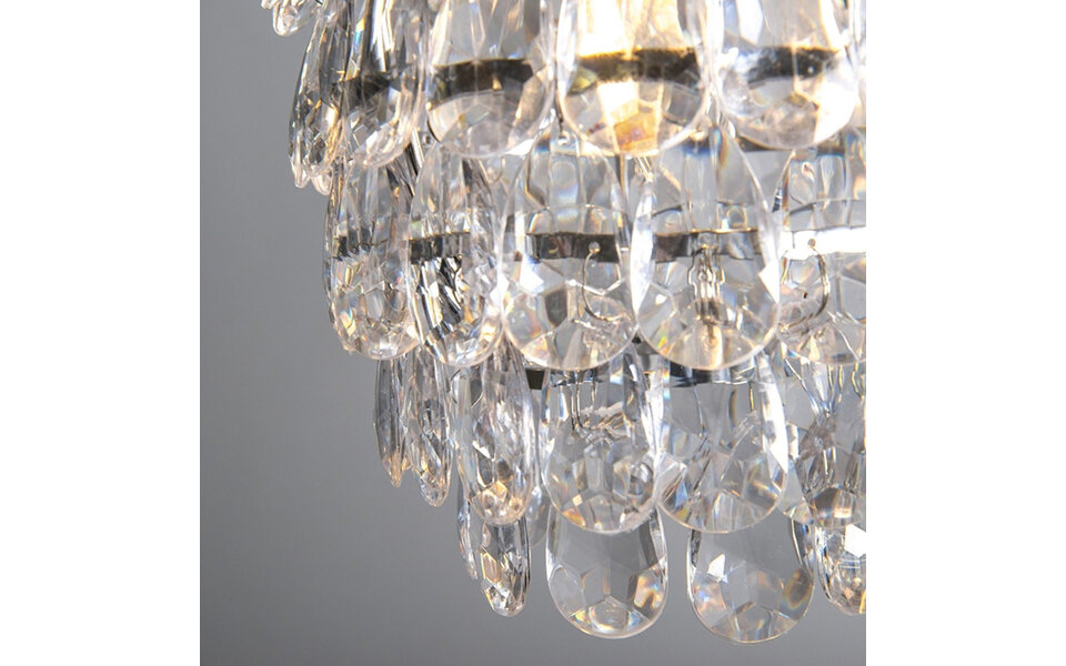 HLW LED LED Plafondlamp - Plafondverlichting - Trion Pret - E14 Fitting - Rond - Glans Chroom - Aluminium