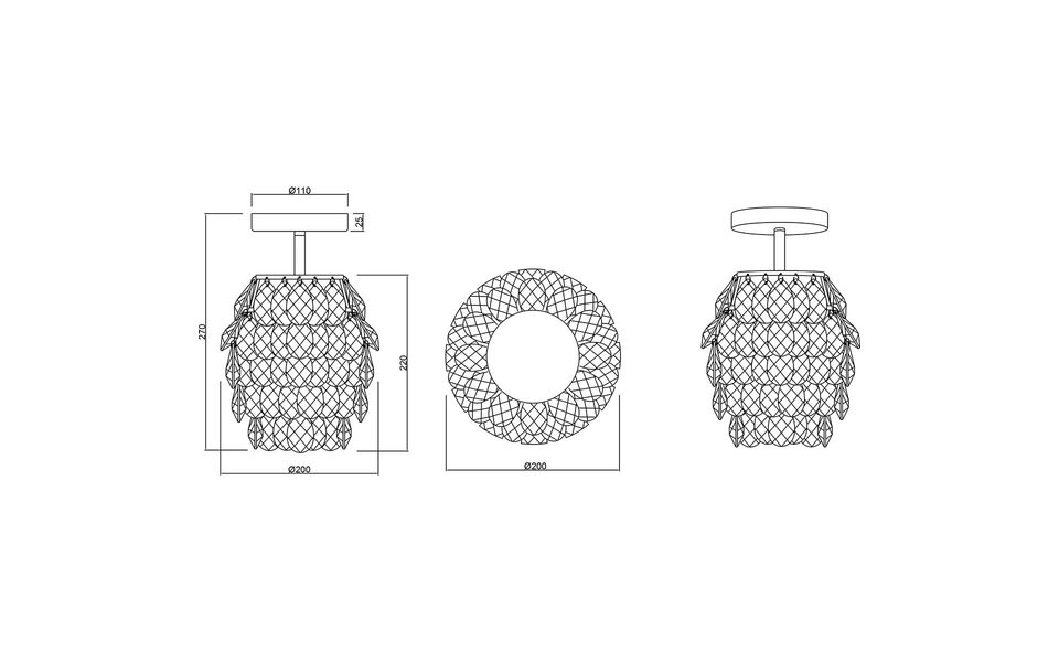 HLW LED LED Plafondlamp - Plafondverlichting - Trion Pret - E14 Fitting - Rond - Glans Chroom - Aluminium