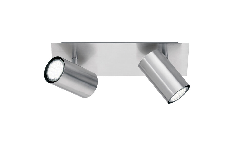 HLW LED LED Ceiling Spotlight - Trion Mary - GU10 Fitting - 2-light - Rectangular - Matte Nickel - Aluminum HLW LED LED Ceiling Spotlight - Trion Mary - GU10 Fitting - 2-light - Rectangular - Matte Nickel - Aluminum