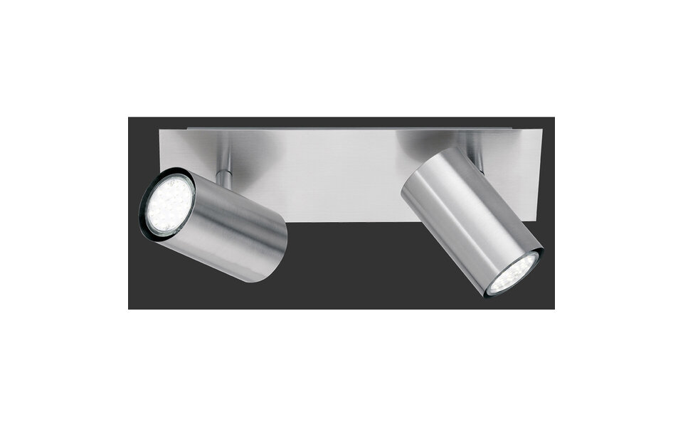 HLW LED LED Ceiling Spotlight - Trion Mary - GU10 Fitting - 2-light - Rectangular - Matte Nickel - Aluminum HLW LED LED Ceiling Spotlight - Trion Mary - GU10 Fitting - 2-light - Rectangular - Matte Nickel - Aluminum