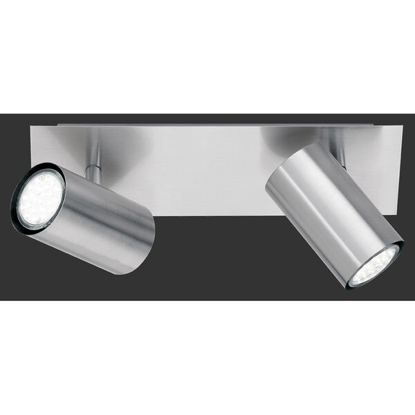 HLW LED LED Plafondspot - Trion Mary - GU10 Fitting - 2-lichts - Rechthoek - Mat Nikkel - Aluminium HLW LED LED Plafondspot - Trion Mary - GU10 Fitting - 2-lichts - Rechthoek - Mat Nikkel - Aluminium
