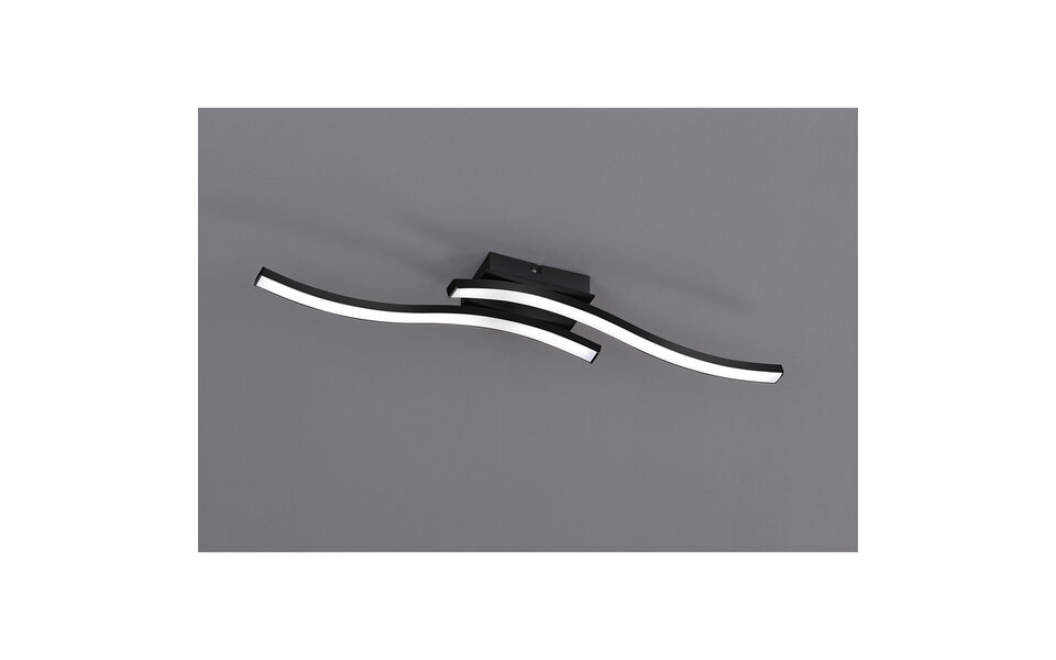 HLW LED LED Ceiling Lamp - Ceiling Lighting - Trion Ritonu - 10W - Warm White 3000K - Rectangular - Matte Black - Aluminum HLW LED LED Ceiling Lamp - Ceiling Lighting - Trion Ritonu - 10W - Warm White 3000K - Rectangular - Matte Black - Aluminum