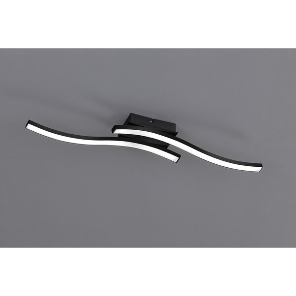 HLW LED LED Plafondlamp - Plafondverlichting - Trion Ritonu - 10W - Warm Wit 3000K - Rechthoek - Mat Zwart - Aluminium HLW LED LED Plafondlamp - Plafondverlichting - Trion Ritonu - 10W - Warm Wit 3000K - Rechthoek - Mat Zwart - Aluminium