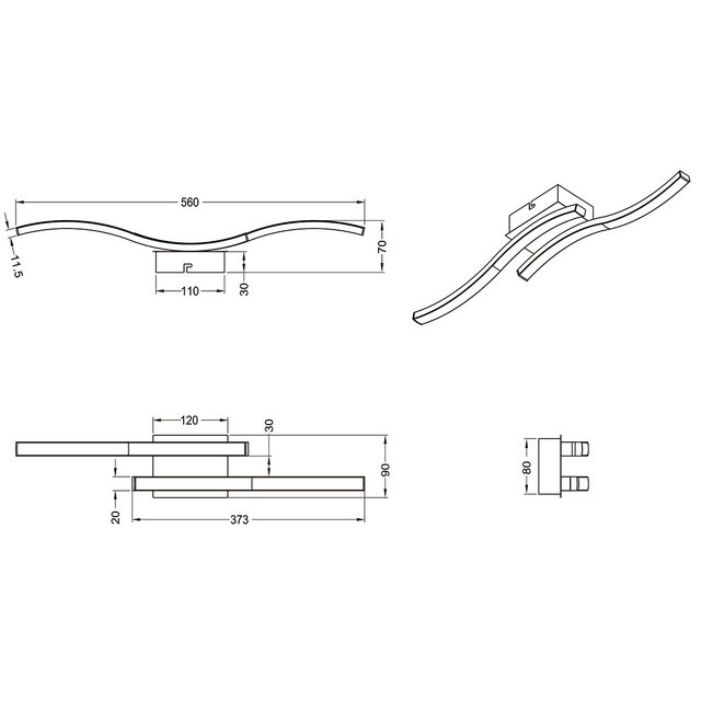 HLW LED LED Ceiling Lamp - Ceiling Lighting - Trion Ritonu - 10W - Warm White 3000K - Rectangular - Matte Black - Aluminum HLW LED LED Ceiling Lamp - Ceiling Lighting - Trion Ritonu - 10W - Warm White 3000K - Rectangular - Matte Black - Aluminum