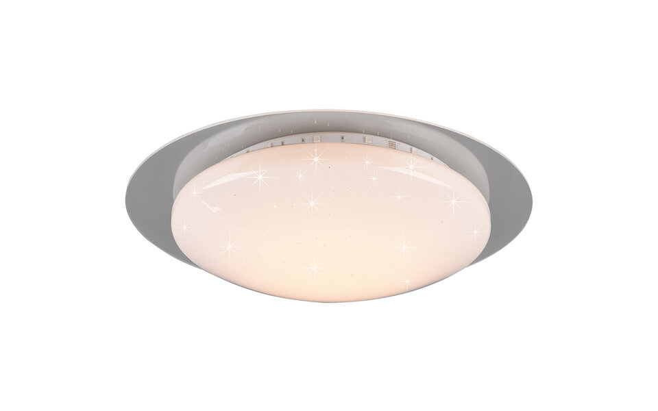 HLW LED LED Plafondlamp - Plafondverlichting - Trion Bolbi - 8.5W - Aanpasbare Kleur - RGBW - Afstandsbediening - Dimbaar - Rond - Mat Wit - Kunststof
