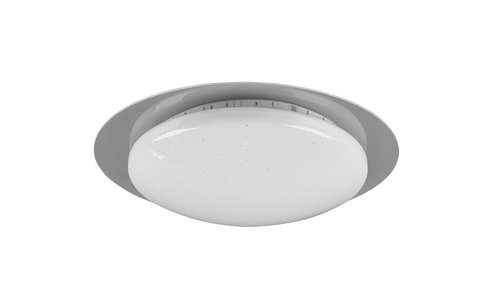 HLW LED LED Ceiling Light - Ceiling Lighting - Trion Bolbi - 8.5W - Adjustable Color - RGBW - Remote Control - Dimmable - Round - Matte White - Plastic