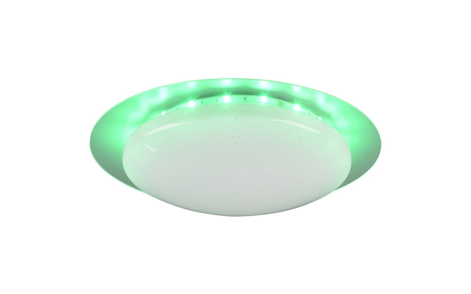 HLW LED LED Plafondlamp - Plafondverlichting - Trion Bolbi - 8.5W - Aanpasbare Kleur - RGBW - Afstandsbediening - Dimbaar - Rond - Mat Wit - Kunststof