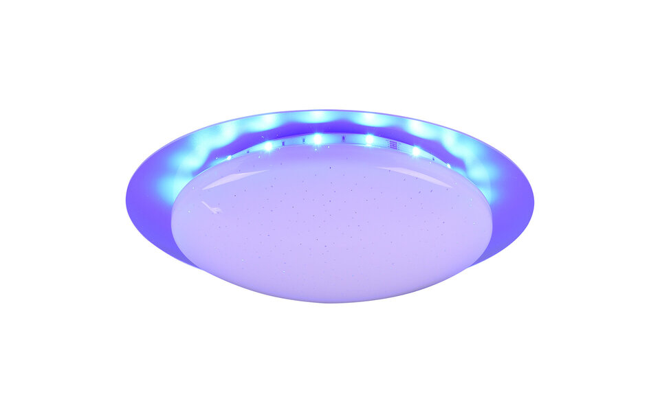 HLW LED LED Ceiling Light - Ceiling Lighting - Trion Bolbi - 8.5W - Adjustable Color - RGBW - Remote Control - Dimmable - Round - Matte White - Plastic