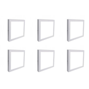 LED Downlight 6-pack 18W 1850lm 6000K Vierkant 225mm Opbouw LED Downlight 6-pack 18W 1850lm 6000K Vierkant 225mm Opbouw