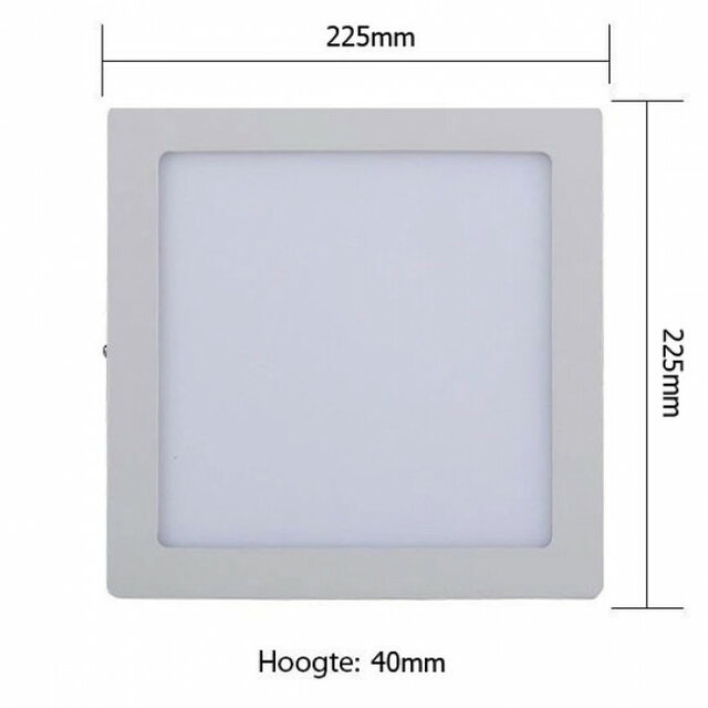 HLW LED LED Downlight 6 Pack - Surface Mounted Square 18W - Bright/Cool White 6000K - Matte White Aluminum - 225mm HLW LED LED Downlight 6 Pack - Surface Mounted Square 18W - Bright/Cool White 6000K - Matte White Aluminum - 225mm
