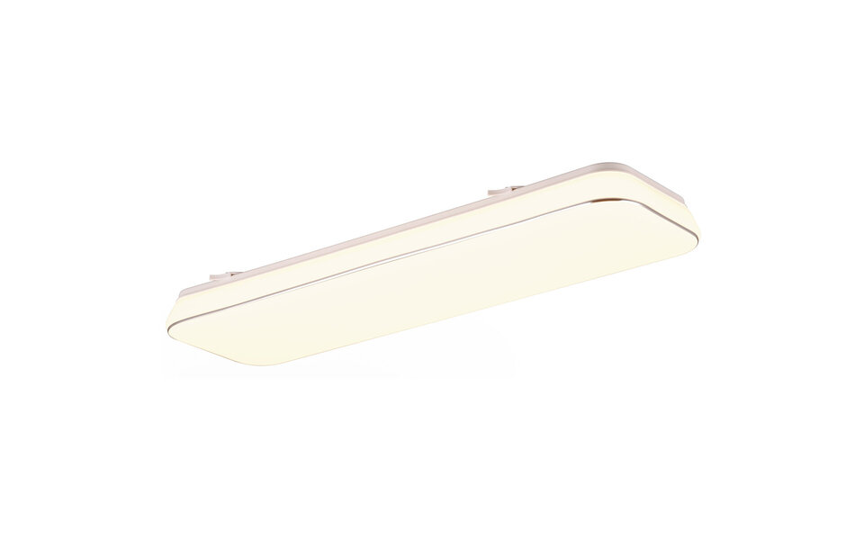 HLW LED LED Ceiling Lamp - Ceiling Lighting - Trion Lana - 28W - Warm White 3000K - Dimmable - Rectangular - White - Plastic