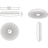HLW LED LED Ceiling Light - Ceiling Lighting - Trion Gekko - 16W - Warm White 3000K - Round - Matte White - Plastic