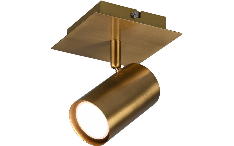 HLW LED LED Plafondspot - Trion Monla - GU10 Fitting - 1-lichts - Rond - Antiek Koper - Aluminium