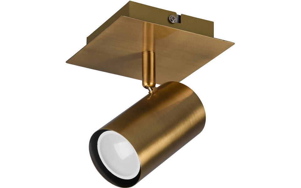HLW LED LED Plafondspot - Trion Monla - GU10 Fitting - 1-lichts - Rond - Antiek Koper - Aluminium