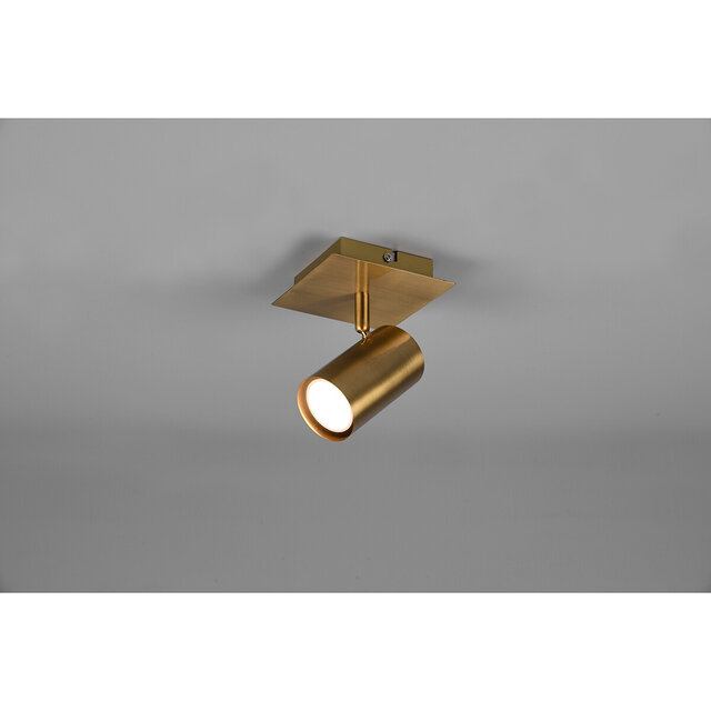 HLW LED LED Ceiling Spotlight - Trion Monla - GU10 Fitting - 1-light - Round - Antique Copper - Aluminum