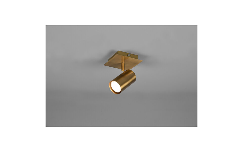 HLW LED LED Plafondspot - Trion Monla - GU10 Fitting - 1-lichts - Rond - Antiek Koper - Aluminium