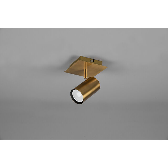 HLW LED LED Plafondspot - Trion Monla - GU10 Fitting - 1-lichts - Rond - Antiek Koper - Aluminium