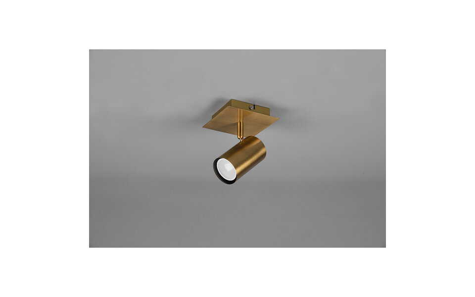 HLW LED LED Plafondspot - Trion Monla - GU10 Fitting - 1-lichts - Rond - Antiek Koper - Aluminium