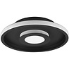 HLW LED LED Ceiling Light - Bathroom Light - Trion Asmaya - Surface Mounted Round 28W - Splashproof IP44 - Dimmable - Warm White 3000K - Matte Black - Aluminum HLW LED LED Ceiling Light - Bathroom Light - Trion Asmaya - Surface Mounted Round 28W - Splashproof IP44 - Dimmable - Warm White 3000K - Matte Black - Aluminum