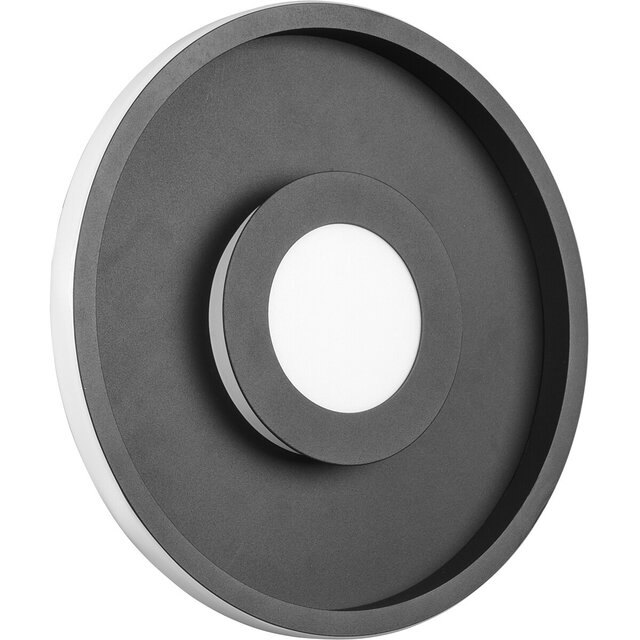 HLW LED LED Plafondlamp - Badkamerlamp - Trion Asmaya - Opbouw Rond 28W - Spatwaterdicht IP44 - Dimbaar - Warm Wit 3000K - Mat Zwart - Aluminium