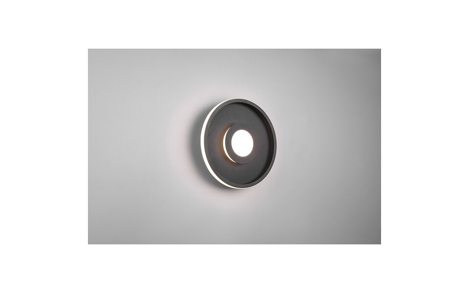 HLW LED LED Ceiling Light - Bathroom Light - Trion Asmaya - Surface Mounted Round 28W - Splashproof IP44 - Dimmable - Warm White 3000K - Matte Black - Aluminum HLW LED LED Ceiling Light - Bathroom Light - Trion Asmaya - Surface Mounted Round 28W - Splashproof IP44 - Dimmable - Warm White 3000K - Matte Black - Aluminum