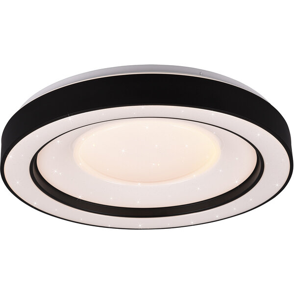 HLW LED LED Plafondlamp - Plafondverlichting - Trion Aroma - 22W - RGBW - Dimbaar - Aanpasbare Kleur - Afstandsbediening - Sterlicht - Rond - Mat Zwart - Kunststof HLW LED LED Plafondlamp - Plafondverlichting - Trion Aroma - 22W - RGBW - Dimbaar - Aanpasbare Kleur - Afstandsbediening - Sterlicht - Rond - Mat Zwart - Kunststof