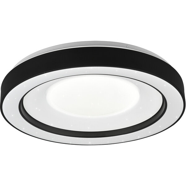HLW LED LED Plafondlamp - Plafondverlichting - Trion Aroma - 22W - RGBW - Dimbaar - Aanpasbare Kleur - Afstandsbediening - Sterlicht - Rond - Mat Zwart - Kunststof HLW LED LED Plafondlamp - Plafondverlichting - Trion Aroma - 22W - RGBW - Dimbaar - Aanpasbare Kleur - Afstandsbediening - Sterlicht - Rond - Mat Zwart - Kunststof