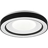 HLW LED LED Ceiling Lamp - Ceiling Lighting - Trion Aroma - 22W - RGBW - Dimmable - Adjustable Color - Remote Control - Star Light - Round - Matte Black - Plastic