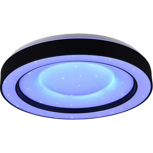 HLW LED LED Plafondlamp - Plafondverlichting - Trion Aroma - 22W - RGBW - Dimbaar - Aanpasbare Kleur - Afstandsbediening - Sterlicht - Rond - Mat Zwart - Kunststof HLW LED LED Plafondlamp - Plafondverlichting - Trion Aroma - 22W - RGBW - Dimbaar - Aanpasbare Kleur - Afstandsbediening - Sterlicht - Rond - Mat Zwart - Kunststof