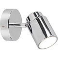 LED Wandspot - Trion Artion - GU10 Fitting - Spatwaterdicht IP44 - Rond - Mat Chroom - Aluminium