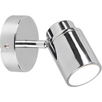 LED wall spotlight Trion Artion matte chrome aluminum GU10 IP44