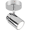 mat chroom aluminium LED wandspot met GU10 fitting en IP44 spatwaterdichte binnenverlichting tot 5W