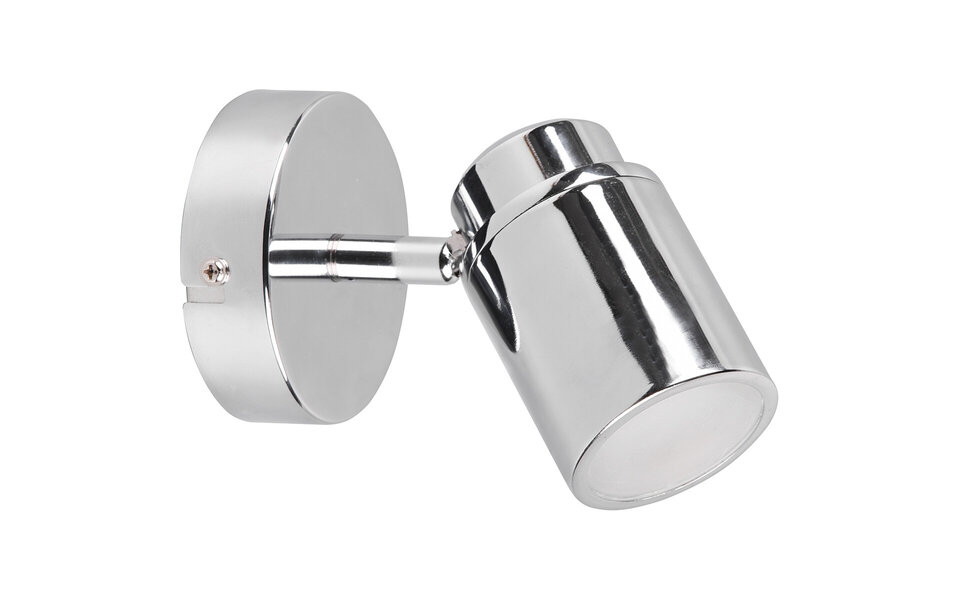 HLW LED LED Wandspot - Trion Artion - GU10 Fitting - Spatwaterdicht IP44 - Rond - Mat Chroom - Aluminium