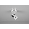 HLW LED LED Wall Spotlight - Trion Artion - GU10 Fitting - Splashproof IP44 - Round - Matte Chrome - Aluminum