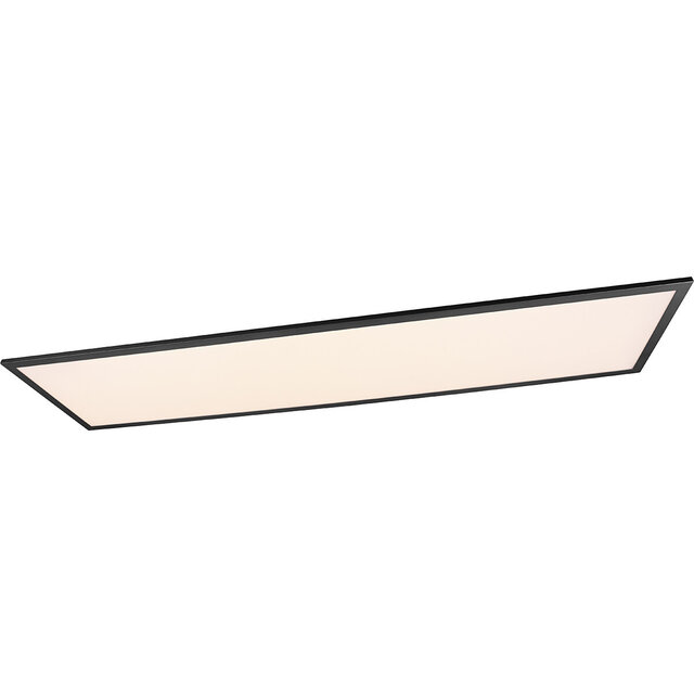 Trion Alina LED plafondlamp 120 cm mat zwart 34W 4200 lm Binnenverlichting