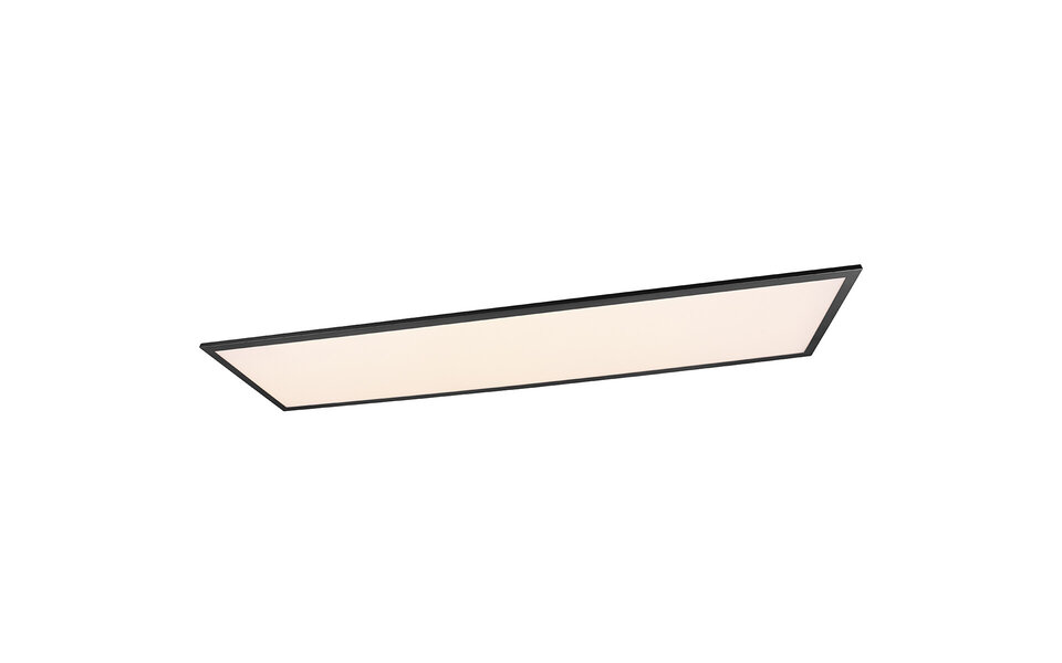 HLW LED LED Plafondlamp - Plafondverlichting - Trion Alina - 34W - Warm Wit 3000K - Mat Zwart - Aluminium - 120cm