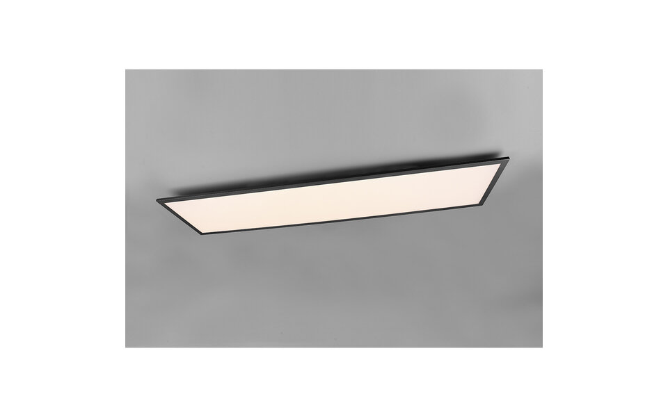 HLW LED LED Ceiling Light - Ceiling Lighting - Trion Alina - 34W - Warm White 3000K - Matte Black - Aluminum - 120cm