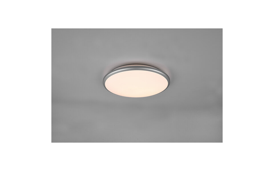 HLW LED LED Ceiling Light - Ceiling Lighting - Trion Lombis - 20.5W - Warm White 3000K - Dimmable - Round - Matte Titanium - Plastic