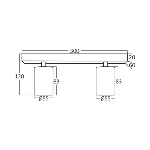 HLW LED LED Plafondspot - Brinton Betin - GU10 Fitting - 2-lichts - Rond - Mat Zwart - Kantelbaar - Aluminium - Philips - CorePro 840 36D - 7W - Natuurlijk Wit 4000K HLW LED LED Plafondspot - Brinton Betin - GU10 Fitting - 2-lichts - Rond - Mat Zwart - Kantelbaar - Aluminium - Philips - CorePro 840 36D - 7W - Natuurlijk Wit 4000K