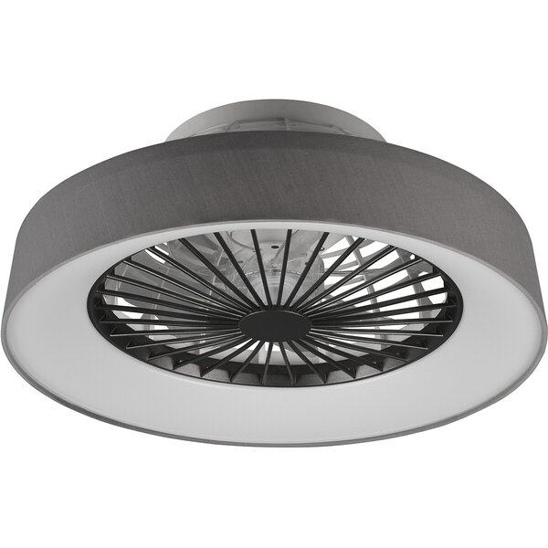 HLW LED LED Plafondlamp met Ventilator - Plafondventilator - Trion Farali - 30W - Aanpasbare Kleur - Afstandsbediening - Dimbaar - Rond - Mat Grijs - Kunststof HLW LED LED Plafondlamp met Ventilator - Plafondventilator - Trion Farali - 30W - Aanpasbare Kleur - Afstandsbediening - Dimbaar - Rond - Mat Grijs - Kunststof