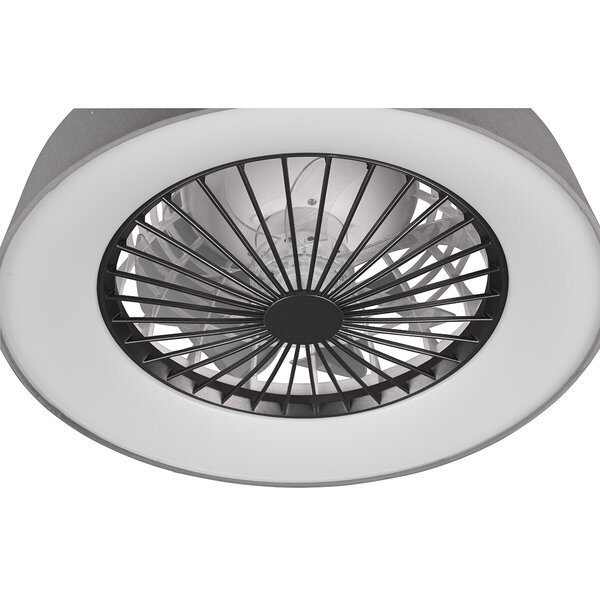 HLW LED LED Plafondlamp met Ventilator - Plafondventilator - Trion Farali - 30W - Aanpasbare Kleur - Afstandsbediening - Dimbaar - Rond - Mat Grijs - Kunststof HLW LED LED Plafondlamp met Ventilator - Plafondventilator - Trion Farali - 30W - Aanpasbare Kleur - Afstandsbediening - Dimbaar - Rond - Mat Grijs - Kunststof