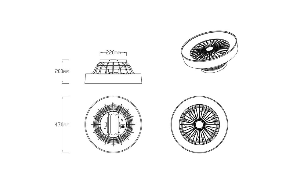 HLW LED LED Ceiling Light with Fan - Ceiling Fan - Trion Farali - 30W - Adjustable Color - Remote Control - Dimmable - Round - Matte Gray - Plastic HLW LED LED Ceiling Light with Fan - Ceiling Fan - Trion Farali - 30W - Adjustable Color - Remote Control - Dimmable - Round - Matte Gray - Plastic